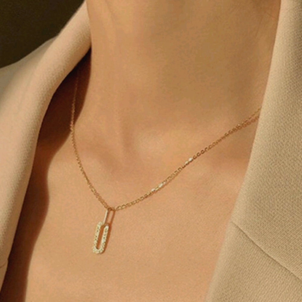Gold plated .925 sterling necklace; nwot